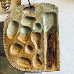 Handmade Stoneware Pottery Paint Palette